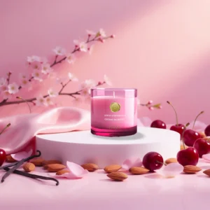 bougie parfumée Cherry Blossom ORIA parfum cerise amande fleur de cerisier