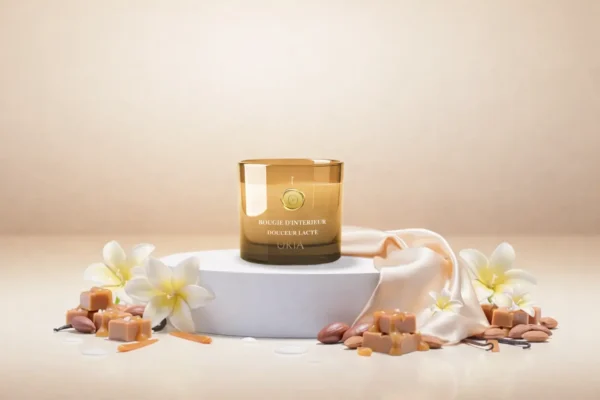 bougie parfumée Douceur Lactée ORIA parfum amande lait toffee vanille