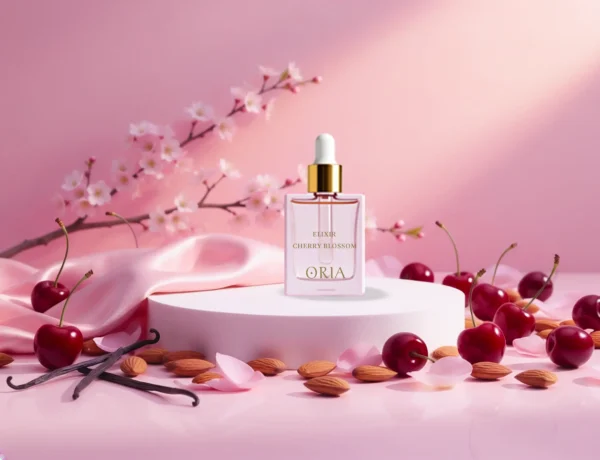 élixir parfumé Cherry Blossom ORIA parfum d’ambiance cerise amande fleur de cerisier diffuseur électrique