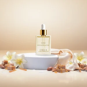 élixir Douceur Lactée ORIA parfum d’ambiance amande lait toffee vanille diffuseur électrique