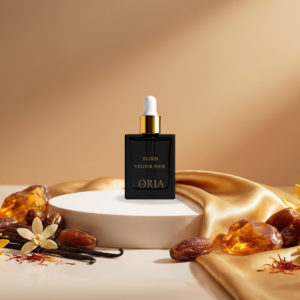 élixir Velours Noir ORIA parfum d’ambiance oriental datte safran patchouli ambre diffuseur électrique