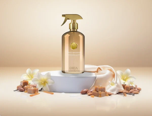 spray d’intérieur Douceur Lactée ORIA parfum d’ambiance amande lait toffee vanille