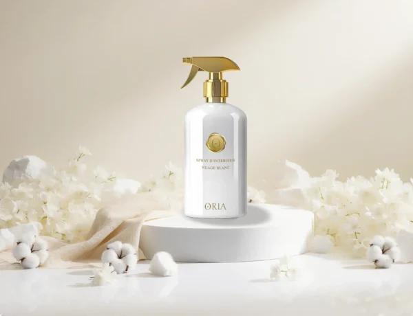 spray d’intérieur Nuage Blanc ORIA parfum d’ambiance fleur de coton jasmin musc blanc